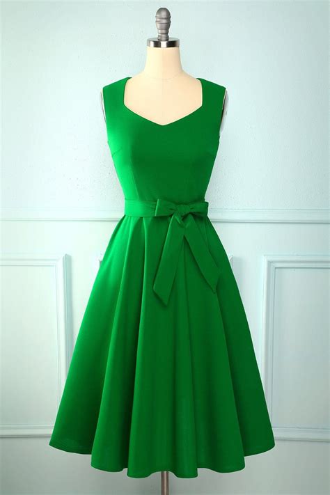 Plus Size Vintage Swing Dress Green L In Vintage Green Dress Green Homecoming