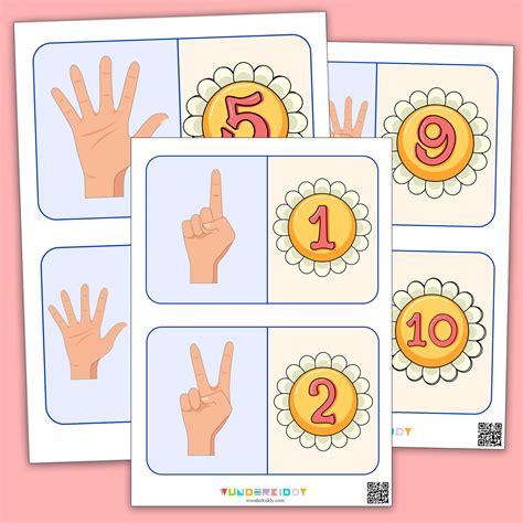 Finger Counting Flashcards For Math Activities With Preschoolers