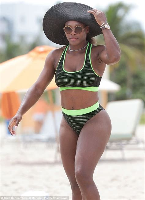 serena williams rocks trim bikini figure as she takes time off at the beach