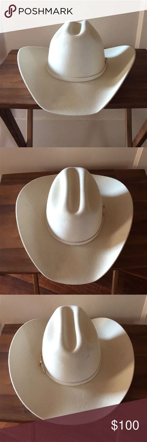 White Stetson Cowboy Hat Size 6 34 Stetson Cowboy Hats Cowboy Hats