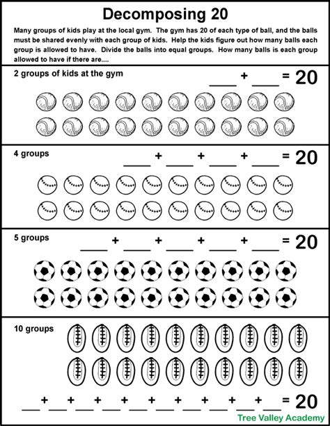Number 20 Math Worksheets For 1st Grade Mathematics Worksheets Math