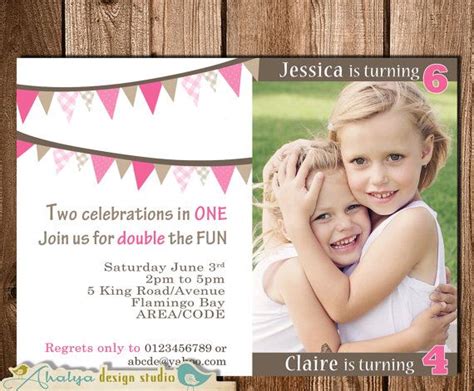 Awesome Joint Party Invitation Template Joint Birthday