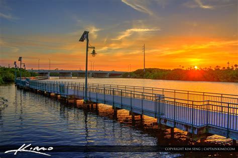 Port St Lucie Florida Sunset At The Rivergate Boardwalk Port St Lucie