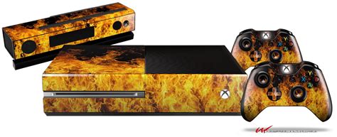 Xbox One Original Console And Controller Skins Bundle Open Fire