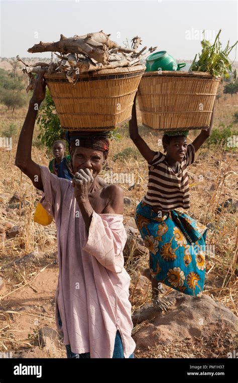 Panier En équilibre Sur La Tête Afrique Banque De Photographies Et D