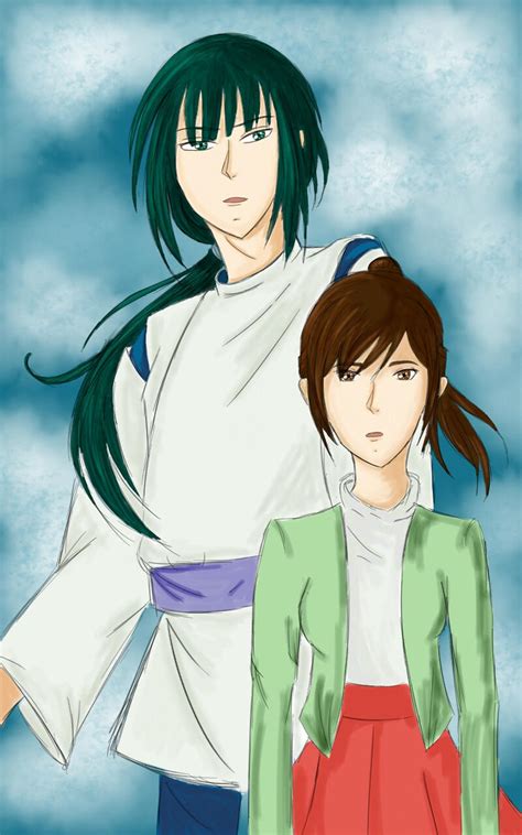 Adult Haku And Chihiro Spirited Away By Deunan Hunt On Deviantart