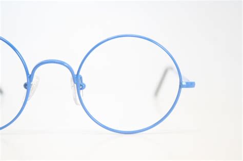 Eyeglasses Unused Blue Frames Retro Eyeglass Frames Round Etsy
