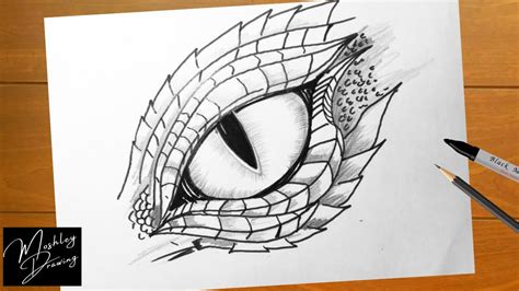 How To Draw A Dragon Eye Step By Step Youtube