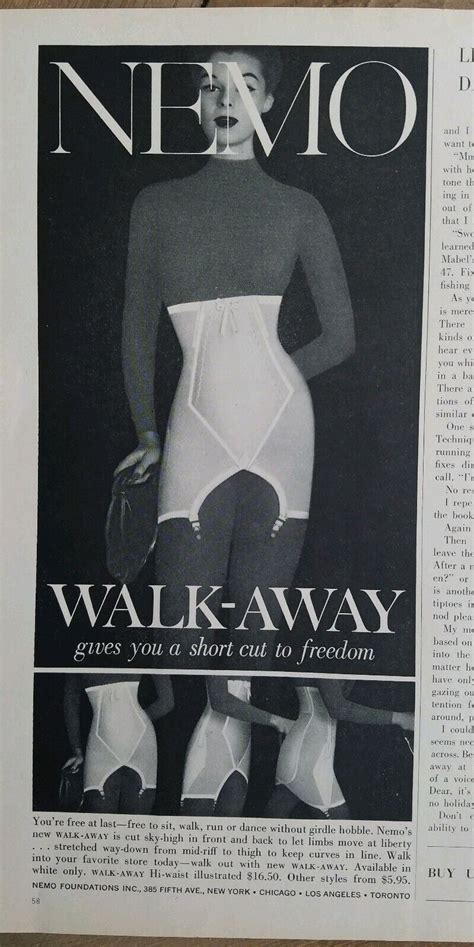 1959 Womens Nemo Walk Away High Waist Girdle Garters Vintage Fashion