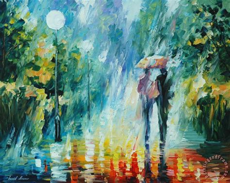 Leonid Afremov Summer Rain Painting Summer Rain Print For Sale