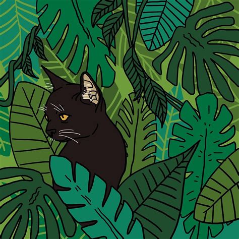 Panther Cat In The Jungle By Tirmes Redbubble