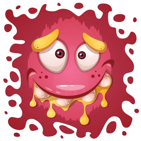 Premium Vector Cute Funny Crazy Monster Illustration