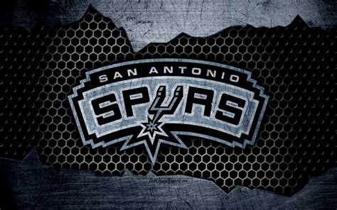 Download Wallpapers San Antonio Spurs 4k Logo Nba Basketball