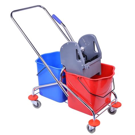 Explore a wide range of janitorial & facility products at msc. Viva Brite Double Mop Bucket Trolley + Wringer - 46L ...