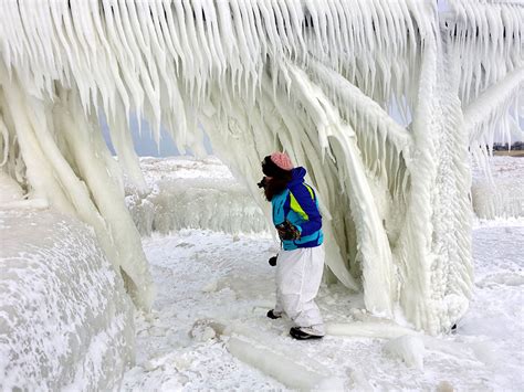 Frozen Lake Michigan Shatters And Creates Millions Of Surreal Shapes