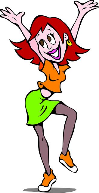 Free Vector Graphic Woman Lady Female Happy Dancing