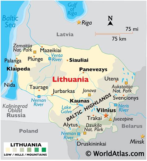Lithuania Latitude, Longitude, Absolute and Relative Locations - World ...