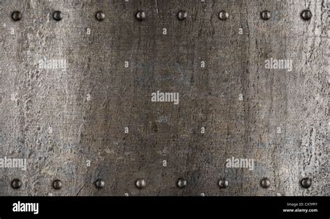 Metal Plate Or Armour Texture With Rivets Stock Photo Alamy