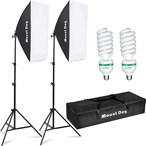 Mountdog Softbox Lighting Kit Photography Studio Light 2x50x70cm