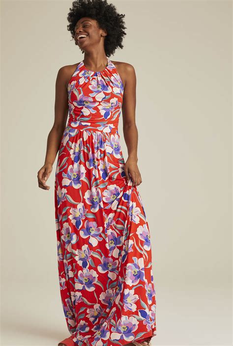 tall floral print halterneck jersey maxi dress by long tall sally clothing for tall women