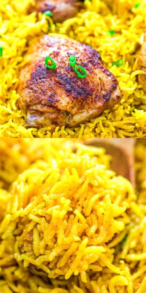 Saute for about a minute, then add the garlic. Chicken and Yellow Rice Skillet | Chicken and yellow rice ...