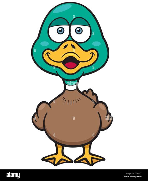 Vector Illustration Of Cartoon Duck Stock Vector Image And Art Alamy