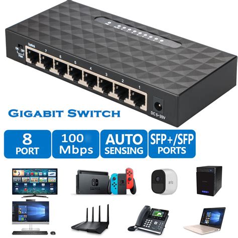101001000mbps Full Duplex Switch 8 Port Gigabit Switch Hub Lan