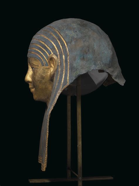 An Egyptian Gilt Cartonnage Mummy Mask Late Ptolemaic Early Roman Period Circa 1st Century B