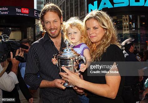 Open Champion Kim Clijsters In Times Square Photos And Premium High Res