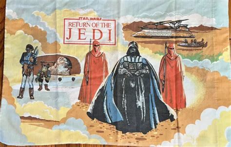 Vintage 80s Star Wars Return Of The Jedi Pillowcase 1983 Bedding Vader