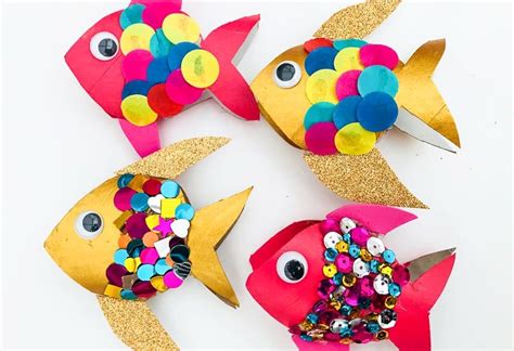 Rainbow Toilet Roll Fish Arts And Crafts Mas And Pas