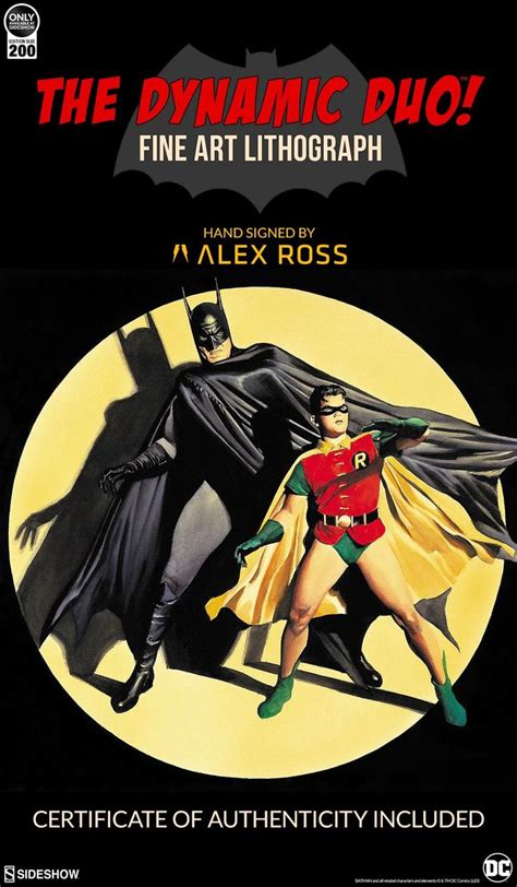 Pin By John Barnett On Batman 3 Alex Ross Lithograph