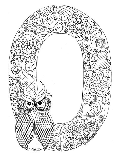 Letter O Colouring Page Jackie Wall Studio