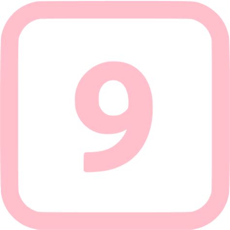 Pink 9 Icon Free Pink Numbers Icons