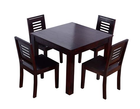Deko Style Wooden Dining Table Set 4 Seater Dining Table With 4