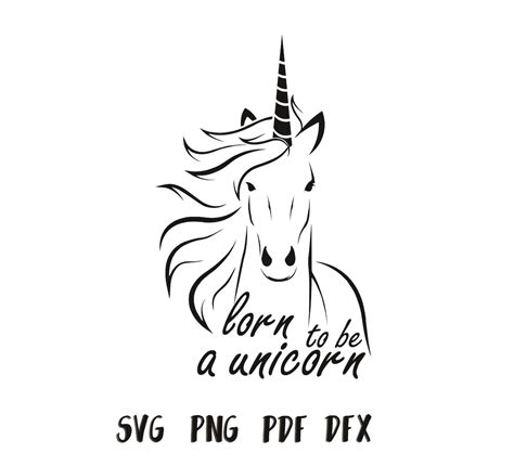 Unicorn Svg Dxf Eps Png Unicorn Svg Clipart Unicornfile Party Etsy