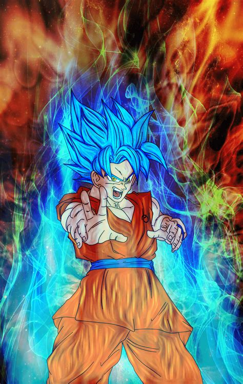 Goku Super Saiyan God Wallpapers Wallpaper Cave