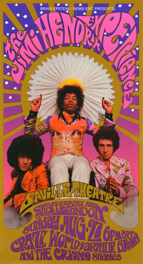 Psychedelic Sixties Psychedelic Rock Jimi Hendrix Poster