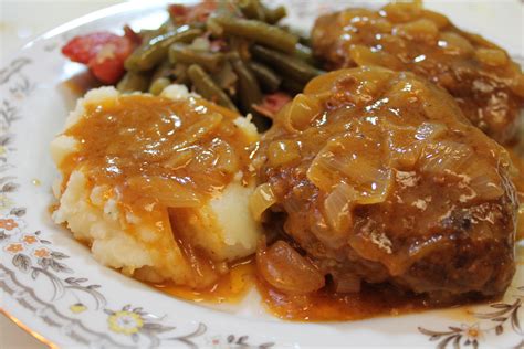 Scallions, sauce, cremini mushrooms, kosher salt, butter, onion and 5 more. Best Homemade Salisbury Steak Recipe | I Heart Recipes