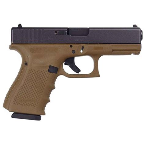 Glock 19 G4 9mm Luger 402in Fdeblack Pistol 151 Rounds Brown