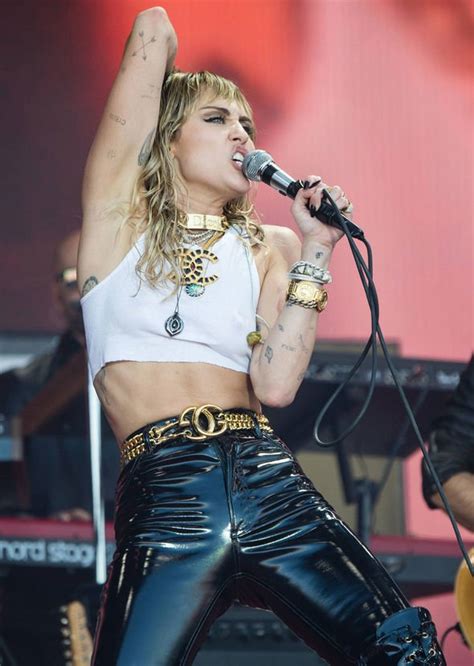 Miley Cyrus Puts On Very Raunchy Display In Braless Pvc Outfit For
