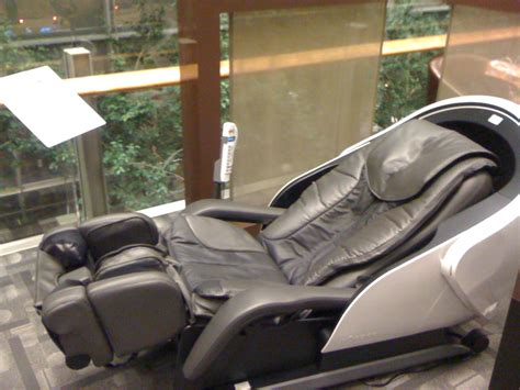 Looking for the best office chair in singapore? Massage Chair at Singapore Airline Lounge at Changi Air ...
