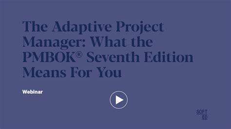 Adaptive Project Management Pmbok Agile Project Manager Softed