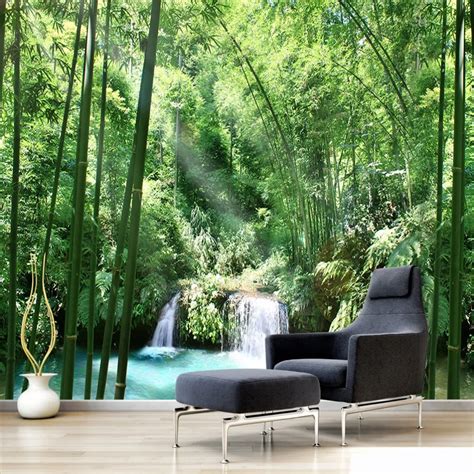 Custom 3d Wall Murals Wallpaper Bamboo Forest Natural Landscape Art
