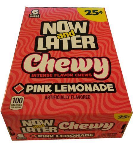 Now Later Chewy Pink Lemonade 24 Count 25 Cent 6piece Bars More