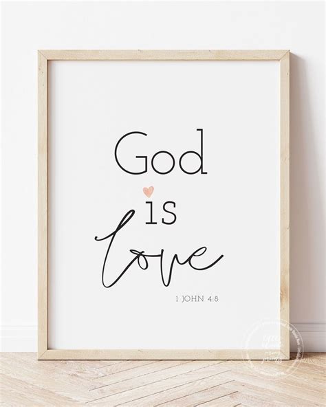 Love Bible Verse Print God Is Love Valentines Day Etsy Valentines