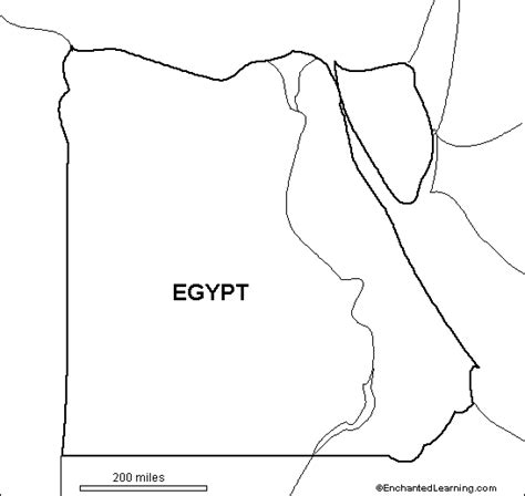 Outline Map Egypt