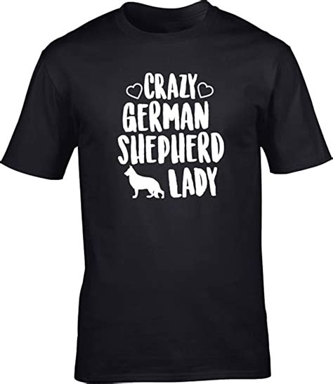 Hippowarehouse Crazy German Shepherd Lady Unisex Short Sleeve T Shirt