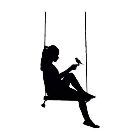 Freetoeditsilhouette Swing Bird Women Woman Sitting Remixit Silhouette Drawing