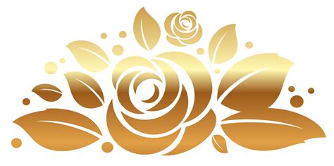 Gold Roses Clipart Clip Art Library